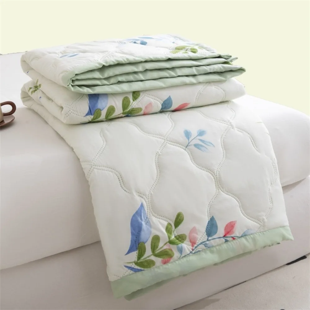 High Quality Floral Print Cooling Quilt Skin Friendly Soft Washed Cotton Quilt Airable Lightweight Single Double Duvet Bedroom
