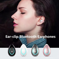 Single Earclip Fone Bluetooth Earphones Wireless Headphone Sports Headset Gamer No Ear Pain TWS Earbuds