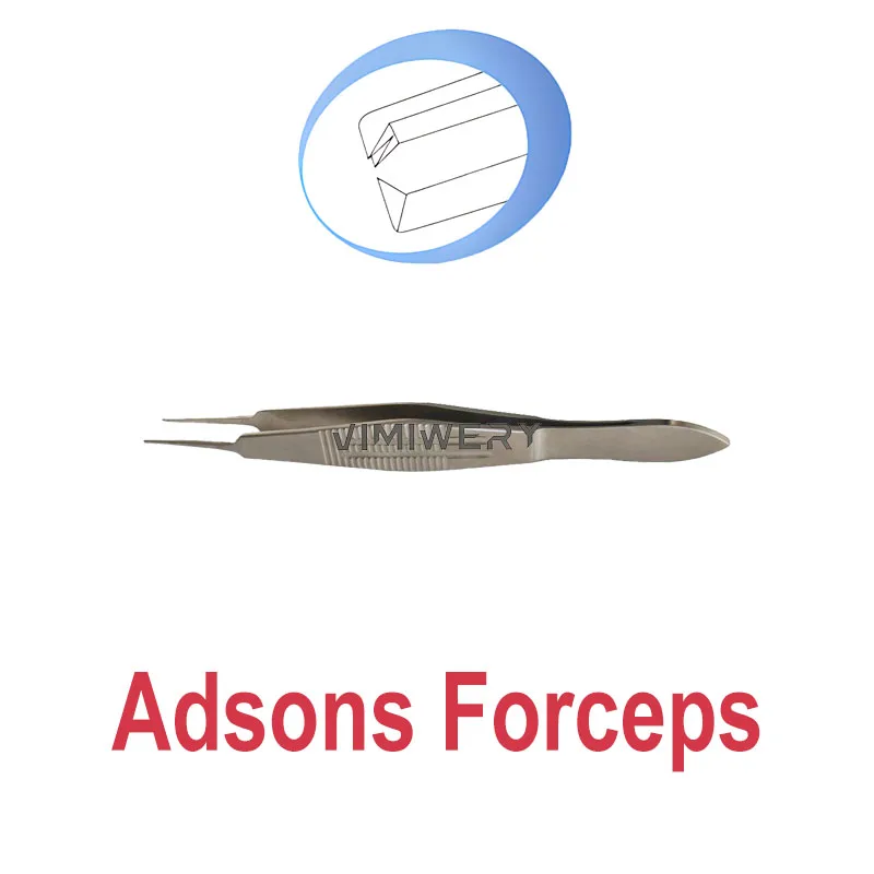 Stainless Steel Adson Tissue Forceps Cartilage Thumb Forcep Eye Surgery Tweezers Serrated Tips