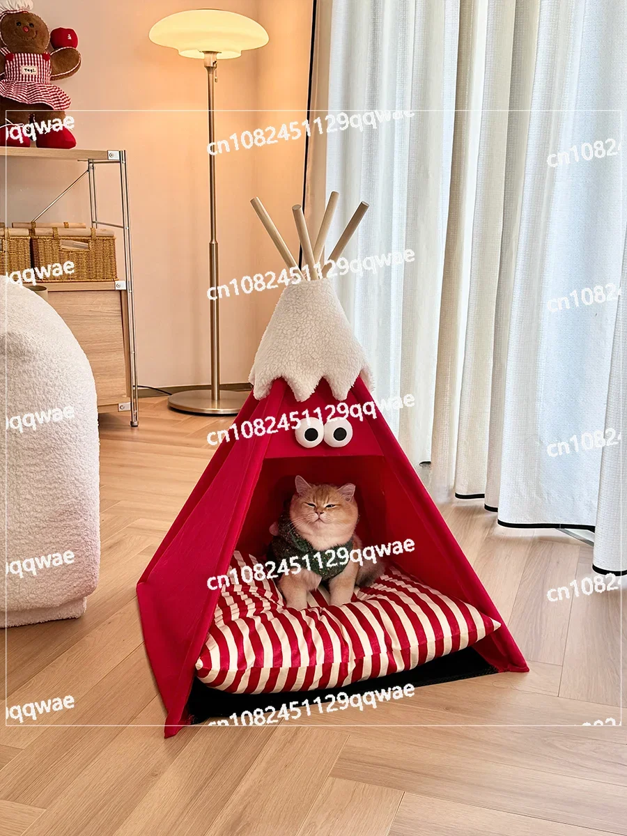 Cat Tent Cat Litter Summer Kennel Four Seasons Universal Warm Semi Closed Cat House Pet Bed