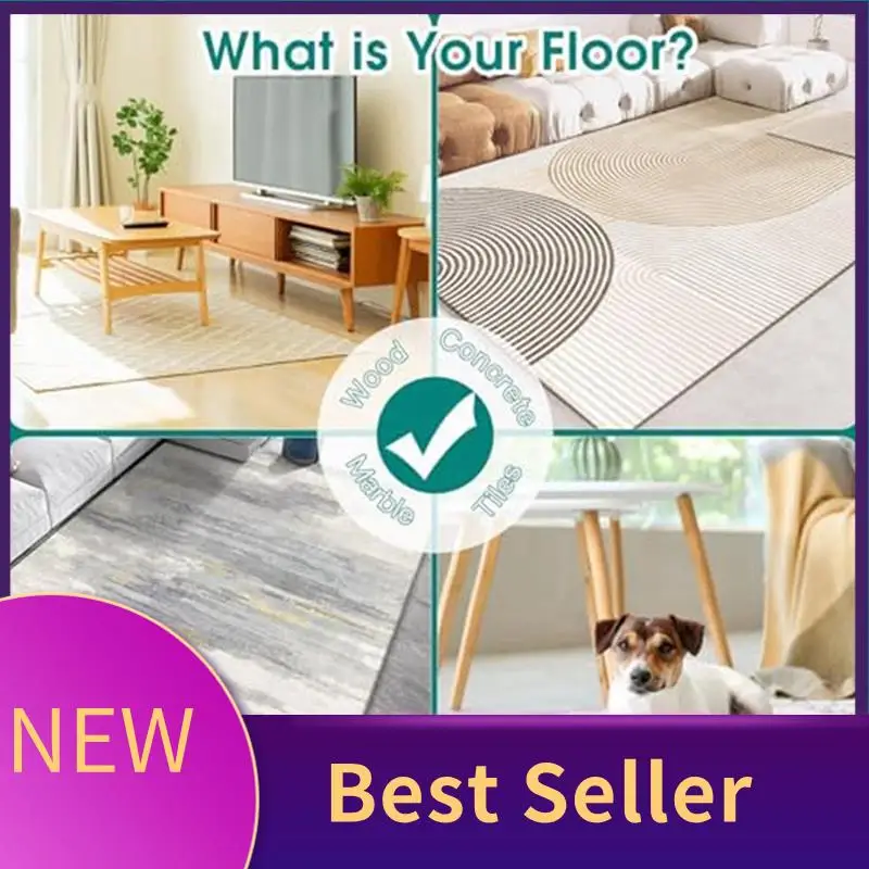ABLU-Double Sided Rug Pad For Hardwood Floors, Washable Carpet Tape For Area Rugs, Rug Anti-Slip Grips Durable