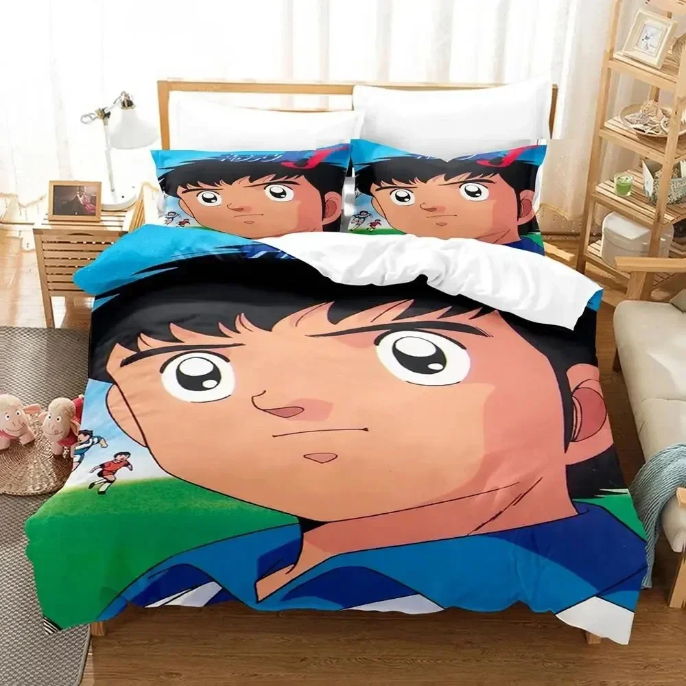Anime Captain Tsubasa Bedding Set Boys Girls Twin Queen Size Duvet Cover Pillowcase Bed Kids Adult Fashion Home Textileextile