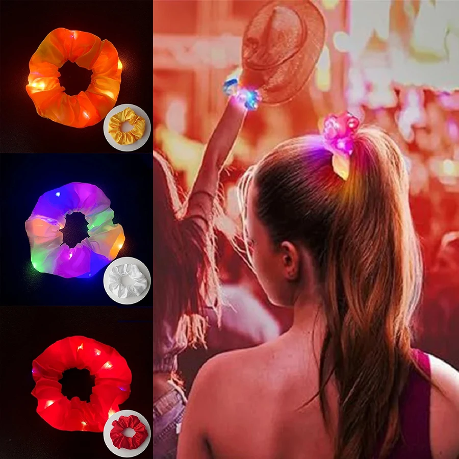 2PCS Glow in The Dark Led Headband Luminous Headbands Party Festival Wedding Accessories Flower Crown with Led Lights SG09