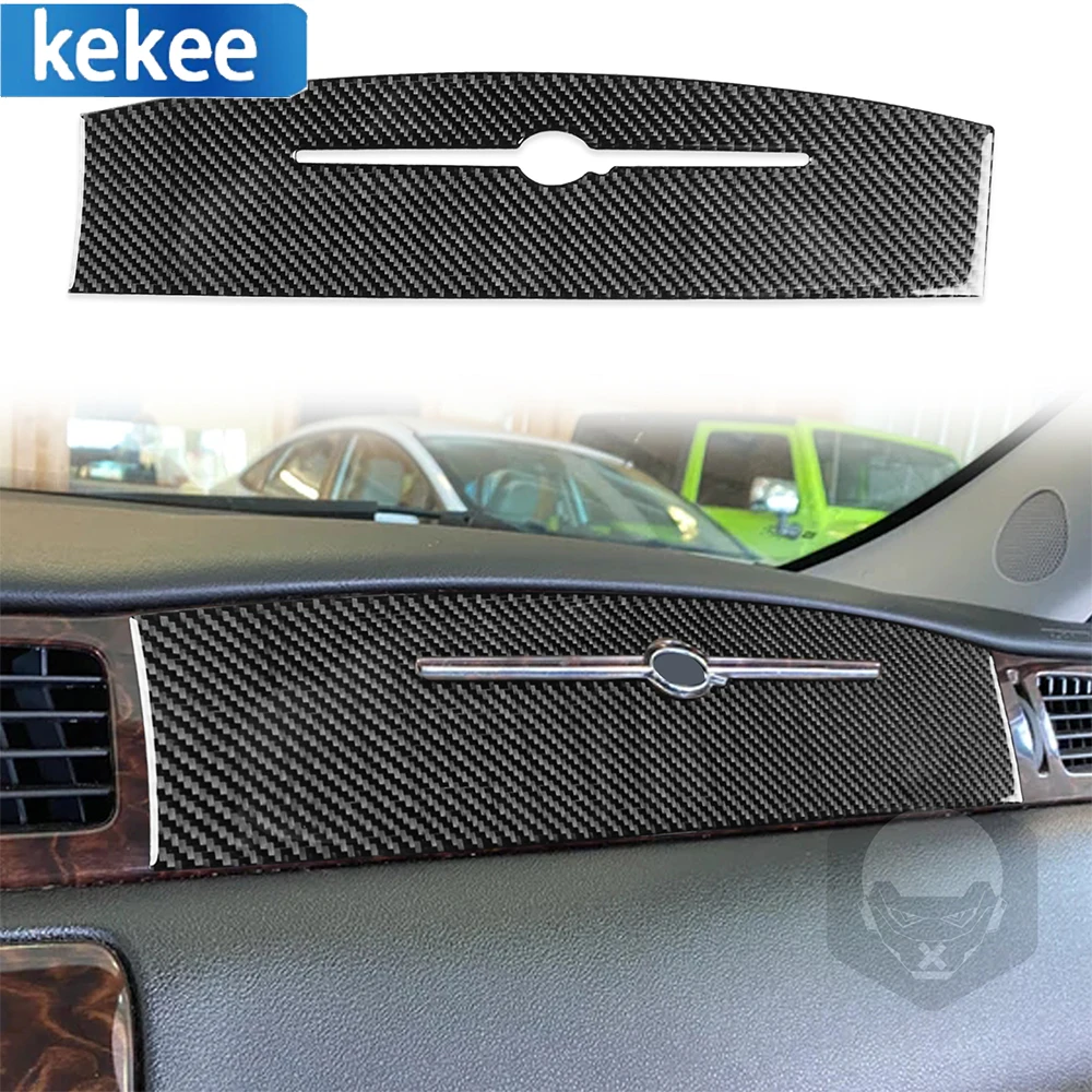 For Chevrolet Impala 2006-2013 Real Carbon Fiber Car Copilot Dashboard Instrument Cover Sticker Auto Interio Accessories