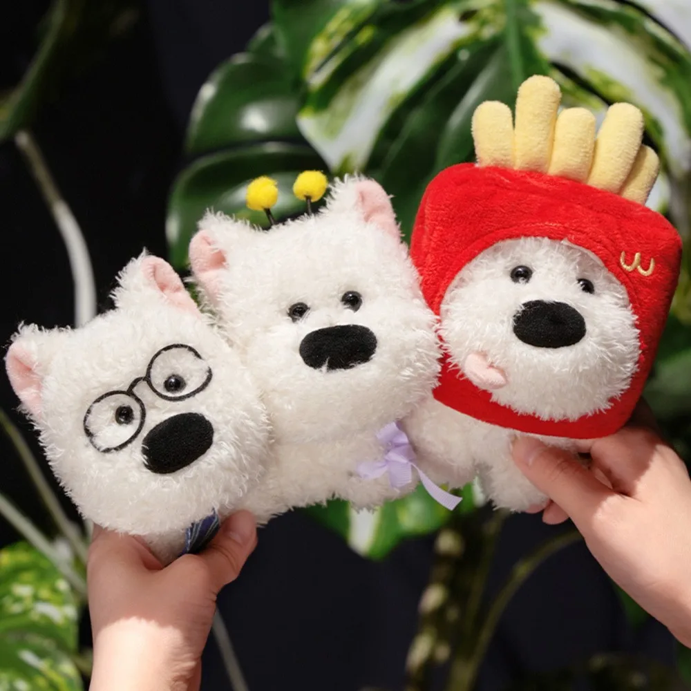 Cute Plush French Fries Dog Wristband Cartoon Stuffed Dolls Capybara Doll Animal Clap Ring Kids Gift