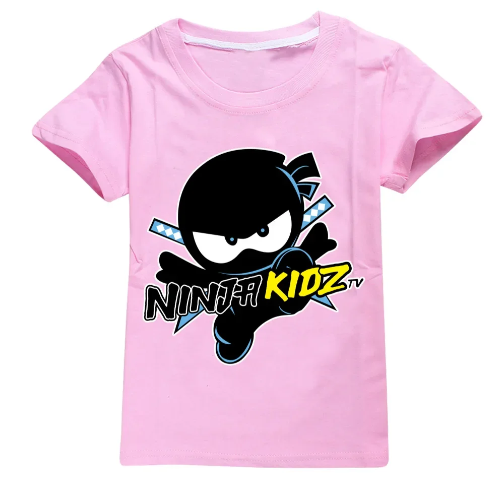 NINJA KIDZ Kids Clothes Summer Boys Fashion Short Sleeve T-Shirt Boys Graphic Tee Baby Girls Tops Children Pullover Hot Selling