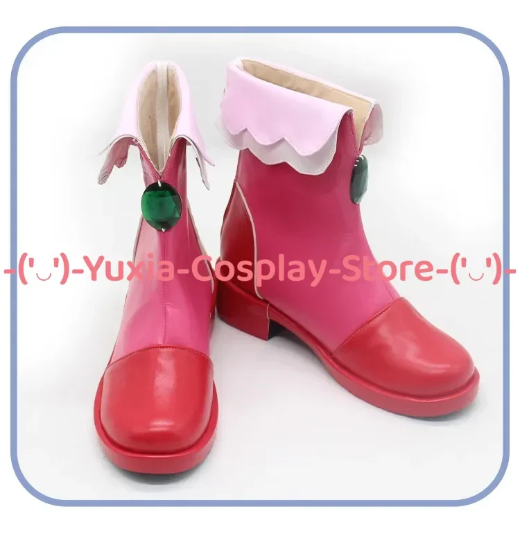 Yuxiacosplay! Twin Princesses Fine Cosplay Shoes Anime Game Character Prop PU Leather Boots Halloween Carnival Party Costume