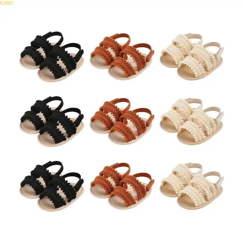 

1 Pair Infant Sandals Lightweight Design Nonslip Flat Shoes Breathable Fabric