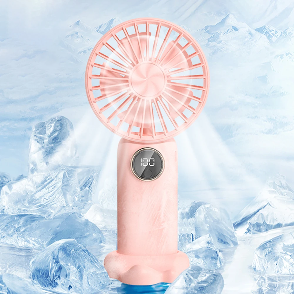 Portable Fan Mini Handheld Electric Fan Support 5 Adjustable Wind Speed Silent Operation Power by USB And Lithium Battery