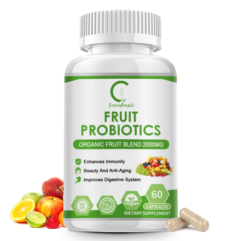 Gpgp Greenpeople Fruit Probiotics Capsules Fruit and Enzyme Blend Digestive Intestinal Health Weight Management Beauty Health