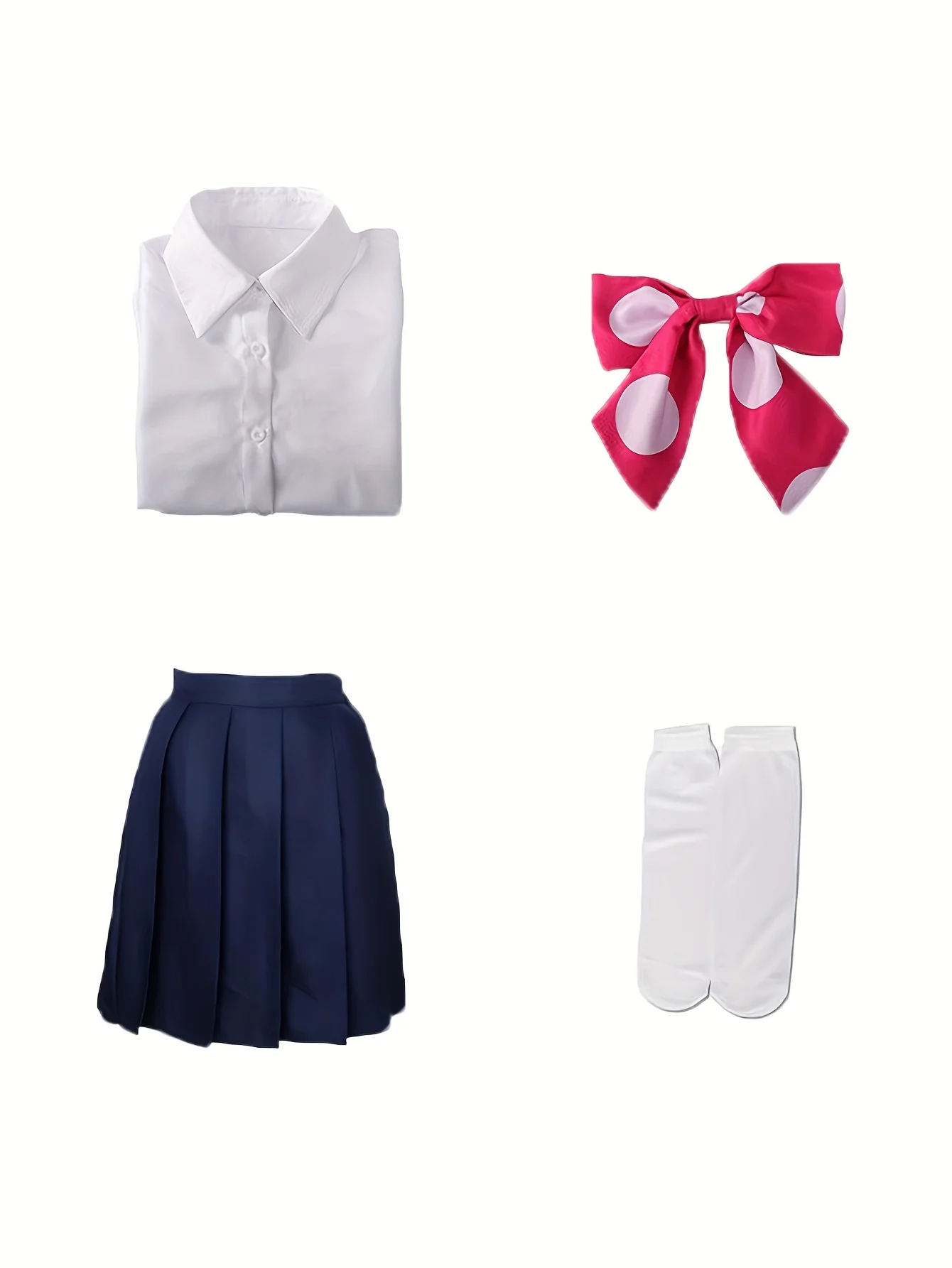 مجموعة أزياء Iichi Hoshina التنكرية باللون الأبيض، زي الرسوم المتحركة التنكري