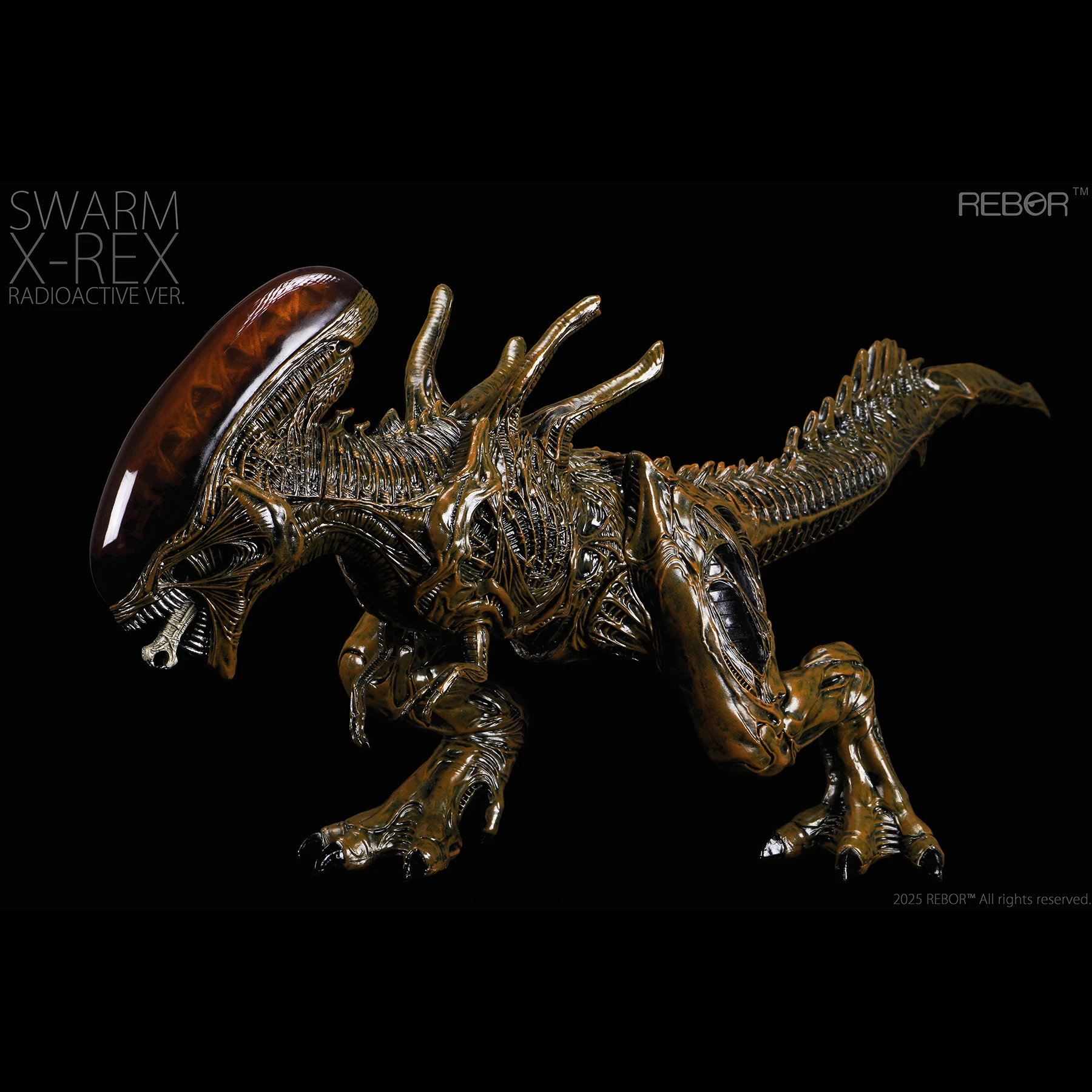 

REBOR 1:35 Scale Swarm X-Rex Radioactive Variant Tyrannosaurus Rex Model Animal Figure Collection Scene Decor Birthday Gift Toys