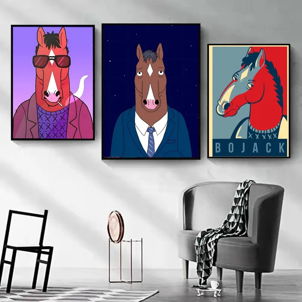 

Funny B-BoJack Horseman Poster DIY Poster Kraft Paper Vintage Poster Wall Art Painting Study Stickers Big Szie Wall Painting