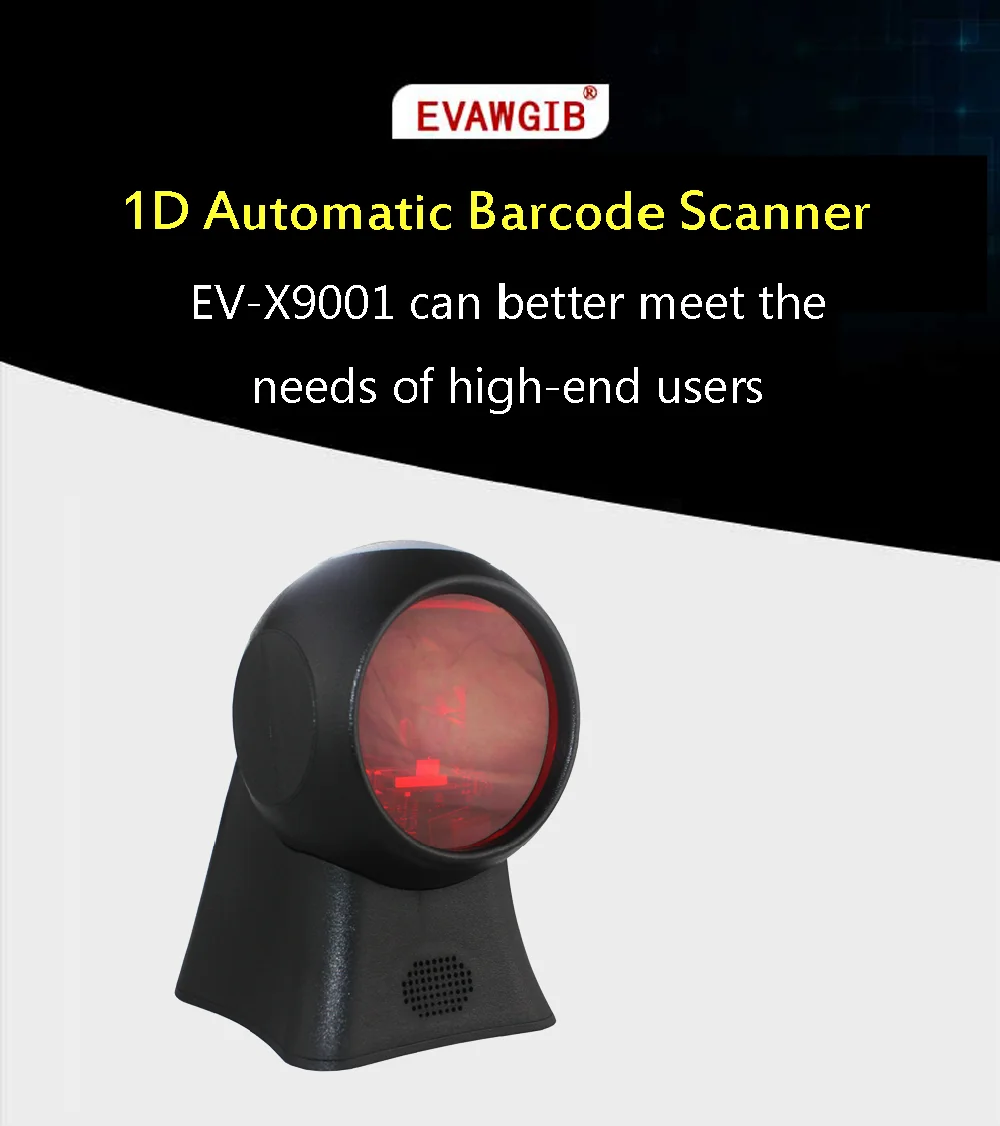 EVAWGIB Desktop 1D/2D Laser 20 Line/CMOS Automatic Barcode Scanner Rotating Platform Machine Manufacturer High Configuration