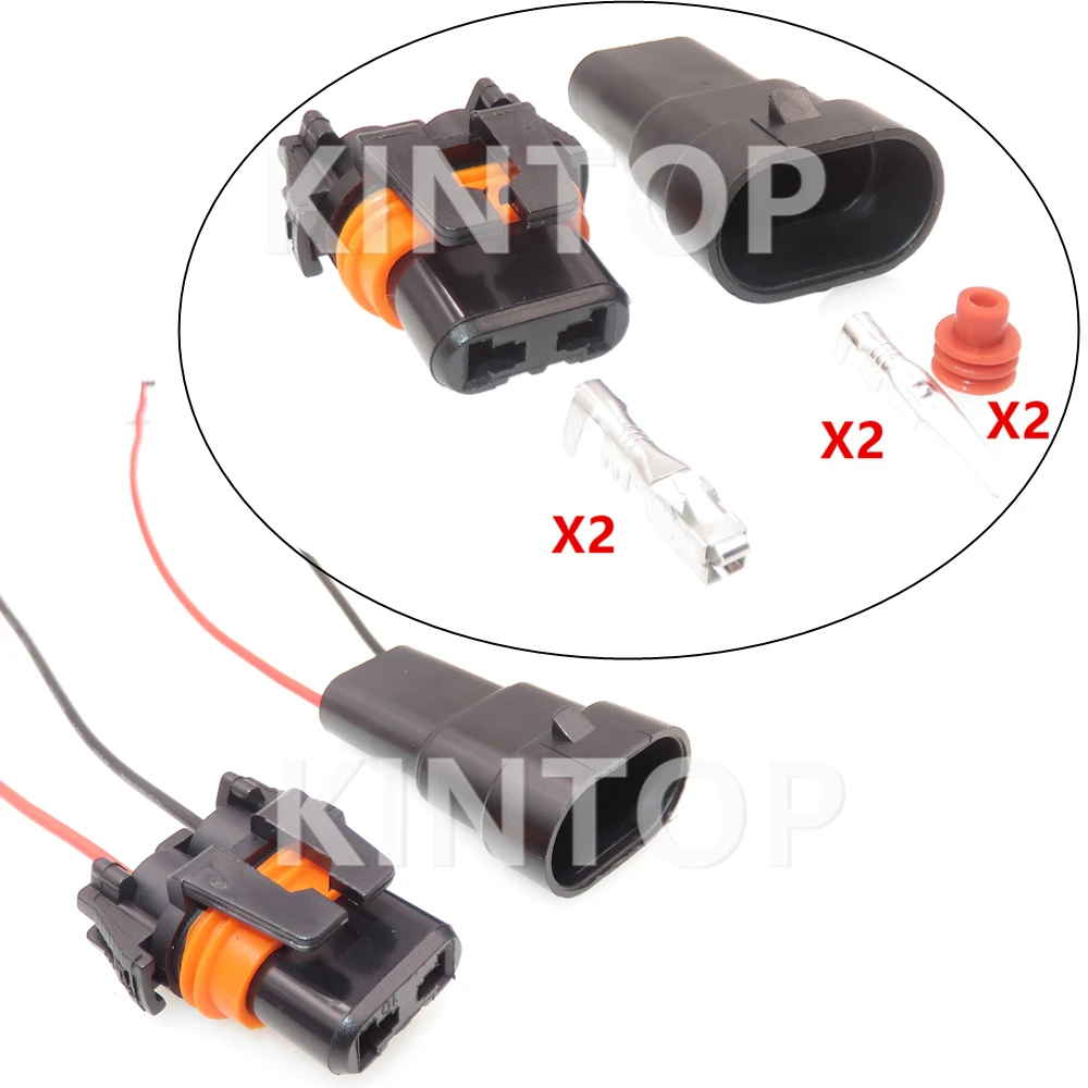 1 Set 2 Pins Car Hernias Headlight Plug 12059183 12059181 AC Assembly Auto HID Controller Cable Harness Socket For 9006 Ballast