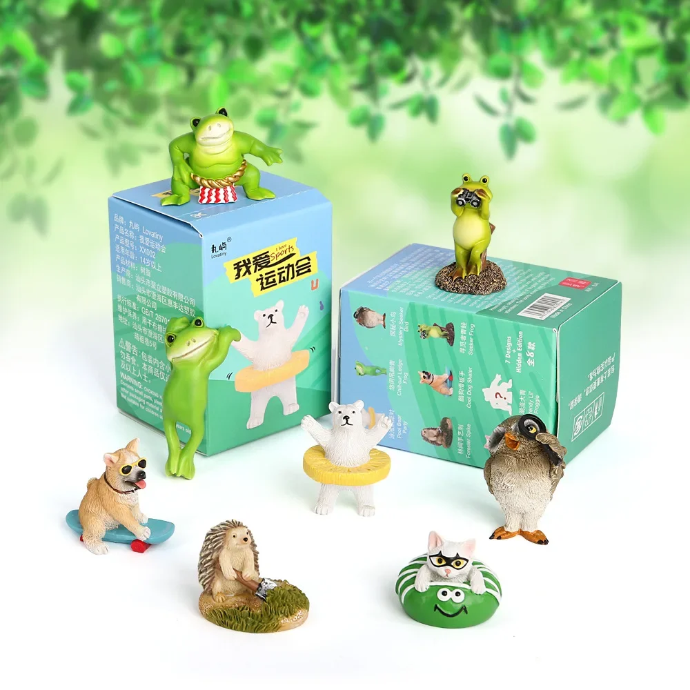 Caja ciega de Maruyu, juguete, serie de animales vegetales, figura de resina, muñeco de dibujos animados bonito, regalo sorpresa para niño y niña