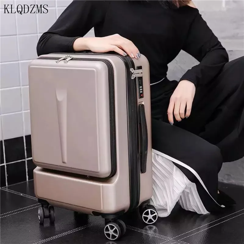 Imagem -03 - Klqdzms 20 24 Polegada Alto-grau Abs Mala de Negócios Bagagem de Mão Portátil Bolsa Trolley Case com Rodas Rolando Senha Case