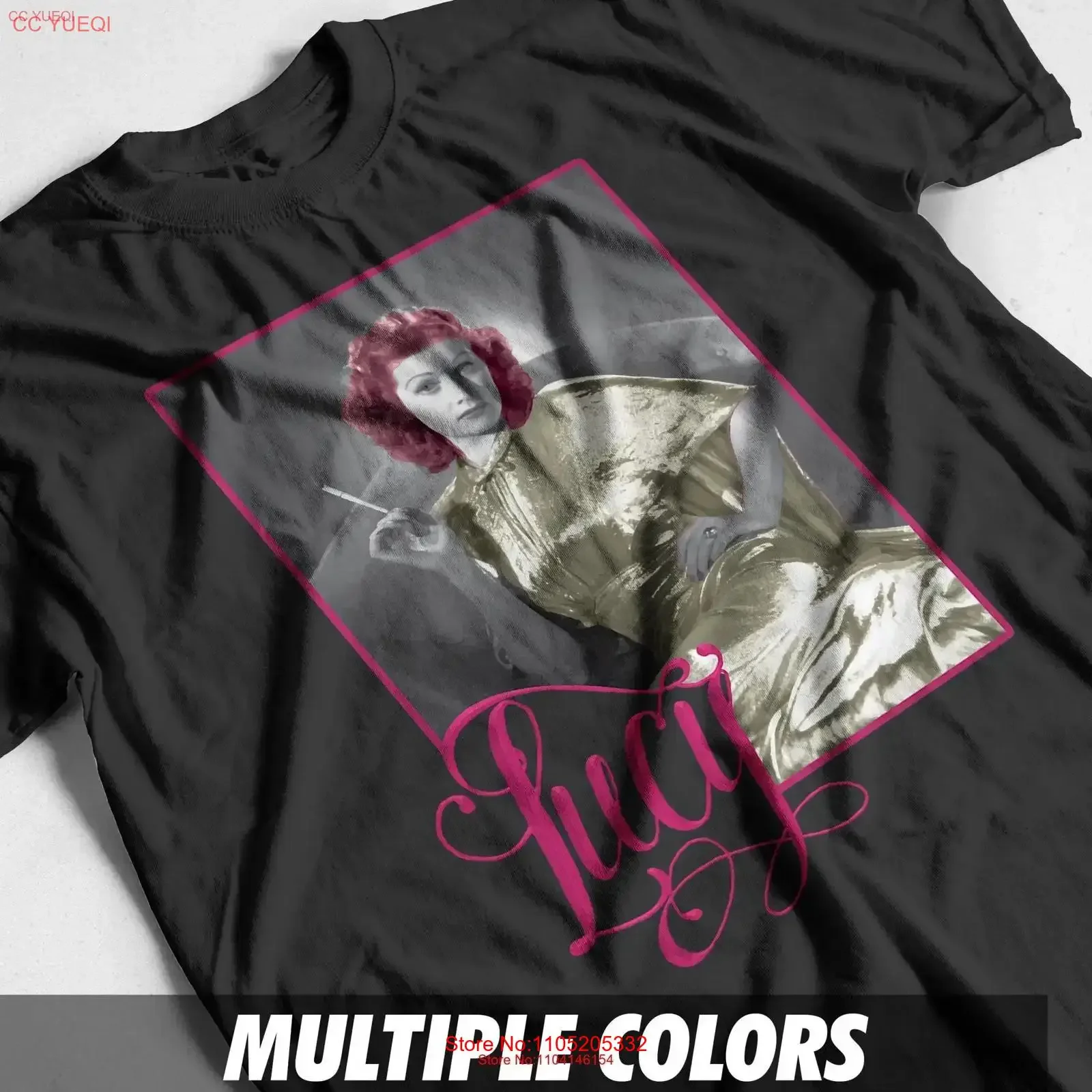 Me encanta Lucy Lucille Ball programa de televisión comedia Sitcom camiseta Desi Arnaz Glam Ricky Ricardo 100 algodón vintage lavado Unisex suave