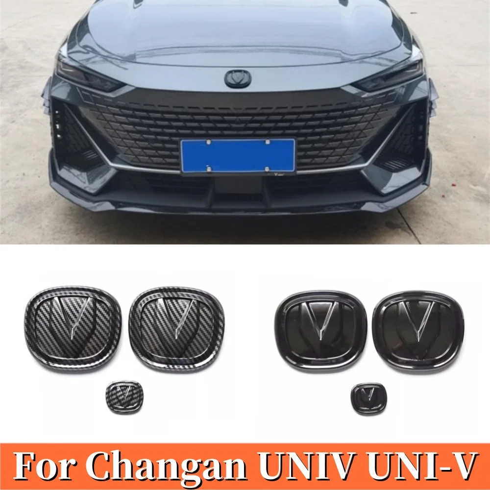 

For Changan UNIV UNI-V 2023-2024 Car Steering Wheel Logo Front Rear Logo Car Wheel Logo Sticker Decor Cover Trim Accessories