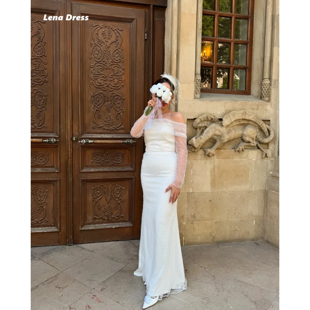 

Lena Элегантные вечерние платья Роскошное вечернее платье 2025 года Длинные платья для выпускного вечера на заказ для особых случаев с открытыми плечами