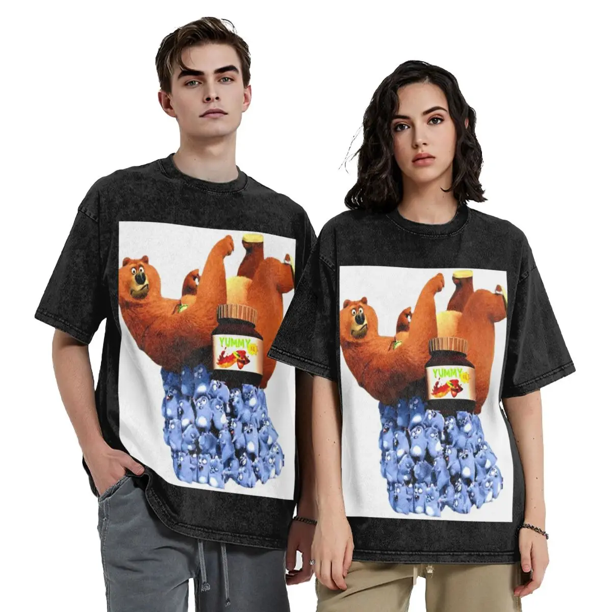 

Анимация Grizzy And The Lemmings, футболки с героями мультфильмов аниме, повседневная футболка в стиле хип-хоп с короткими рукавами, уличная одежда, футболки для мужчин и женщин