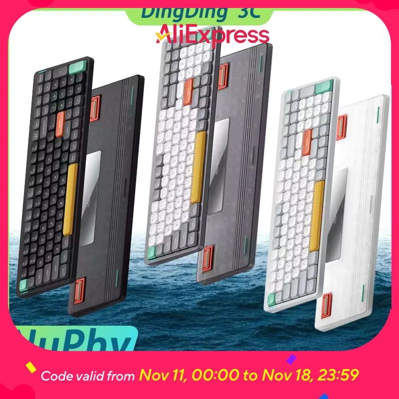 

NuPhy Air96 V2 Dwarf Switch Mechanical Keyboard Tri Mode Hot Swap Long Endurance Low Noise QMK VIA Custom Office Gaming Keyboard