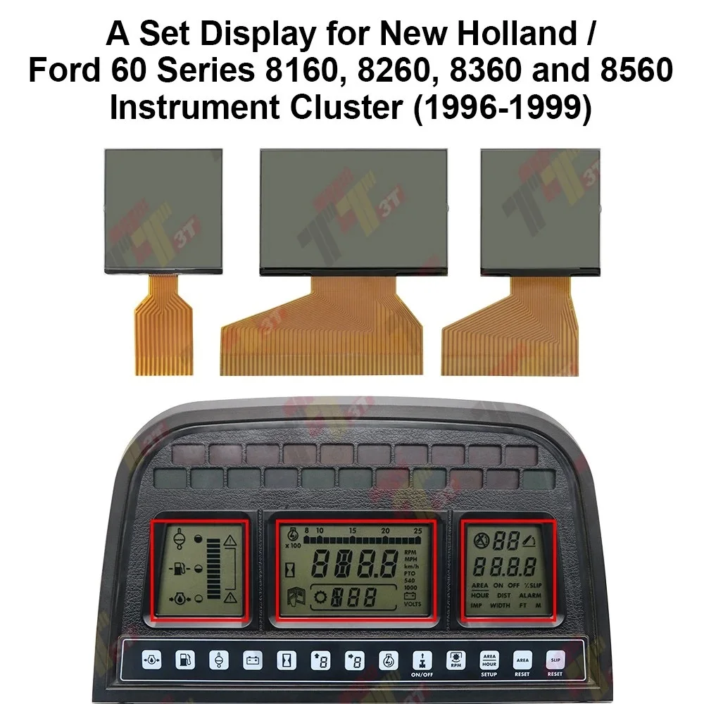Ein Display-Set für New Holland / Ford PowerStar 40, 60 Gemini, TM / TS, TN / TN-A, Fiat M-Serie, Case IH MXM Instrumentencluster – Detail 2