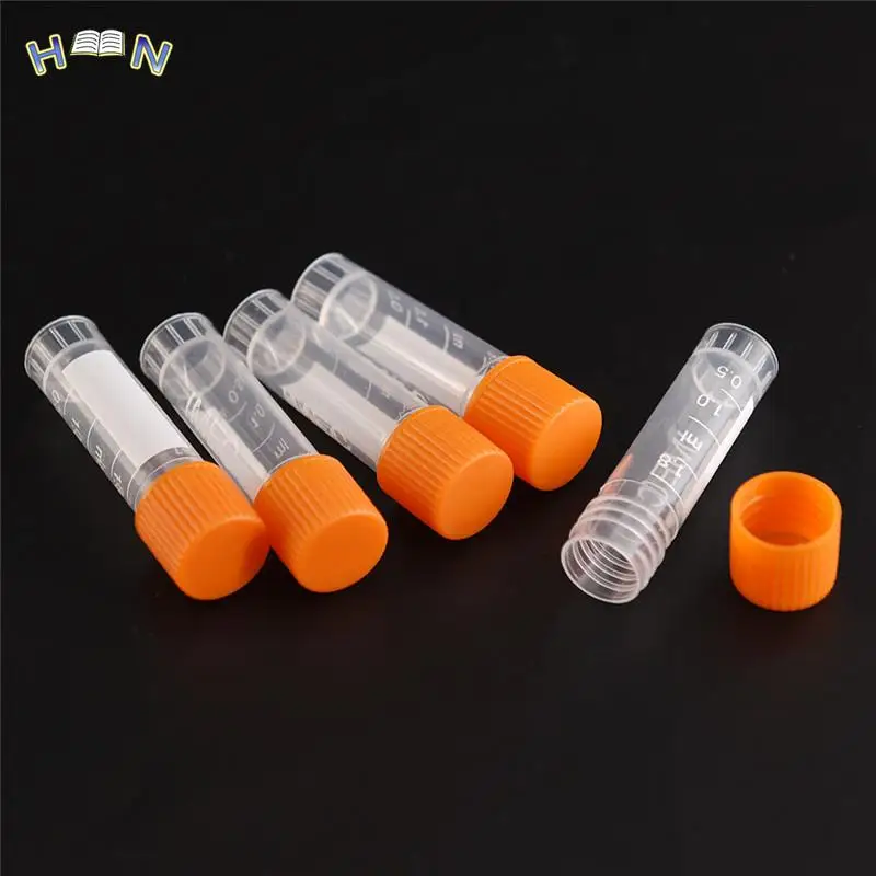 20pcs 1.8ml PP Lab Analysis Freezing Tubes Graduation Centrifuge Tube Volume Vials Bottles With Screw Cap