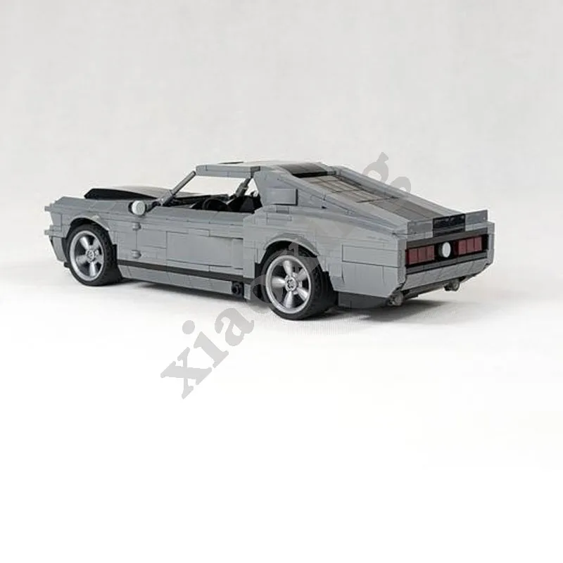 Classic Racing MOC-142663 Grey Racing GT500 E 12 Stud Car 910pcs Assembled Building Blocks Kids Toy Model DIY Christmas Gift