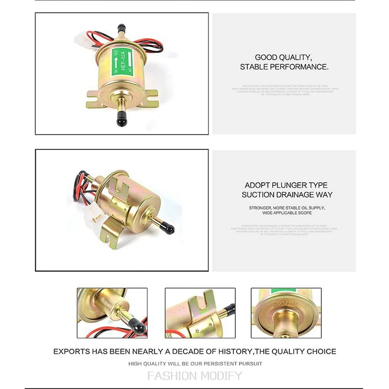 2X العالمي 12 فولت مضخة الوقود HEP-02A الغاز الكهربائية انخفاض ضغط النفط الخام