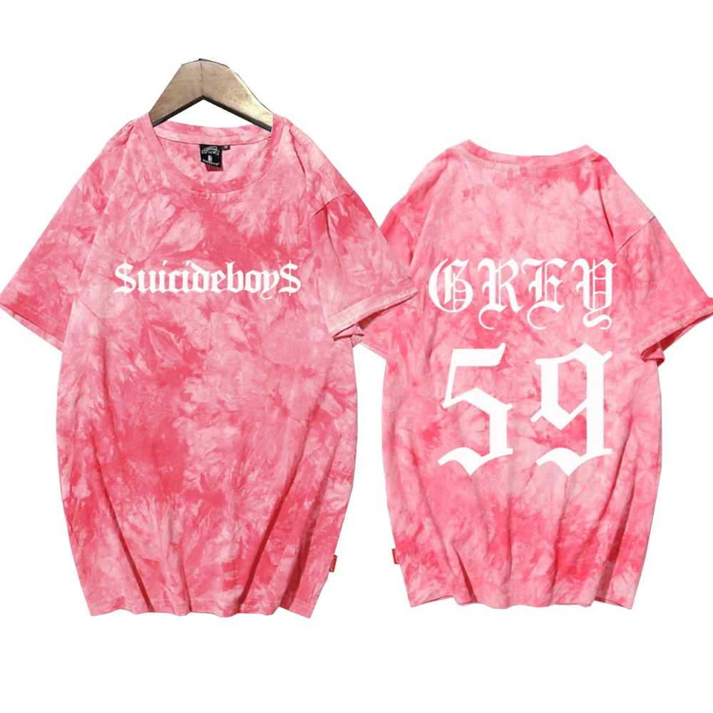 Suicideboys G59 Rapper Hip Hop Music Shirts Tie Dye Harajuku Round Neck Short Sleeve T-Shirt Fans Gift