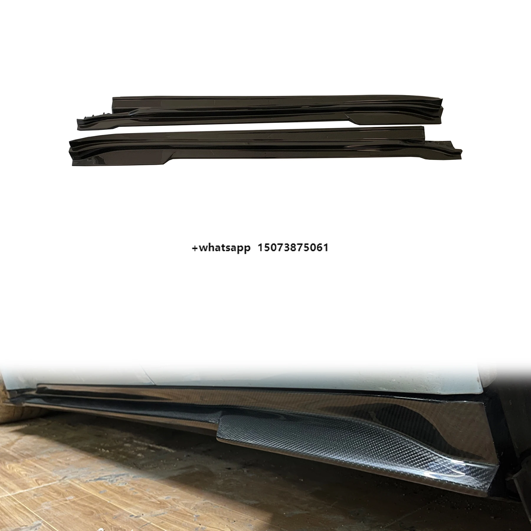 

Taycan M Style Auto Parts Side Skirt Dry Carbon Fiber Body Kit Automotive Accessories for Taycan