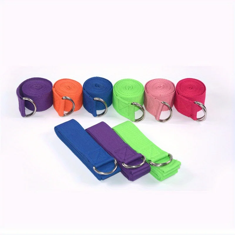 Durable Cotton Yoga Strap With Metal D Ring