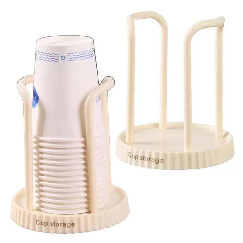 Large Capacity Plastic Disposable Cup Holder Stable Base Paper Cup Storage For Coffee Station Home Office