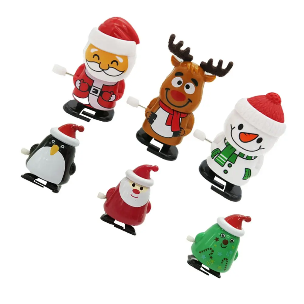 

6Pcs Christmas Clockwork Elk Wind-Up Animal Christmas Festival Party Favor Gift for Kids Elk Toy Wind-Up Animal Toy