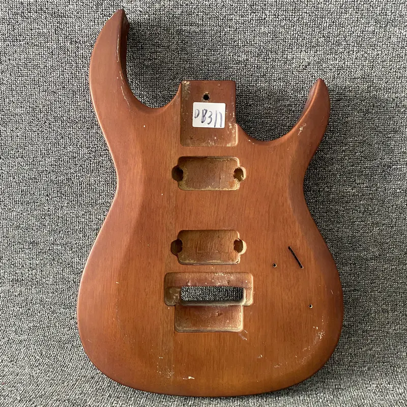 DB311 Floyd Rose Tremolo Electric Guitar Body Solid Redwood HH Pickups DIY Guitar PARTS with Damages Replace
