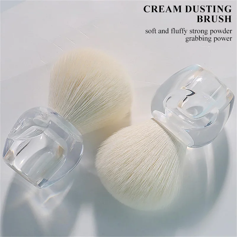 1PC 8x5CM Mushroom Shape Nail Dust Brush Multi-purpose Soft Bristles Fluffy Cream Nail Cleaning Brush Makeup Dusting Nail Tool