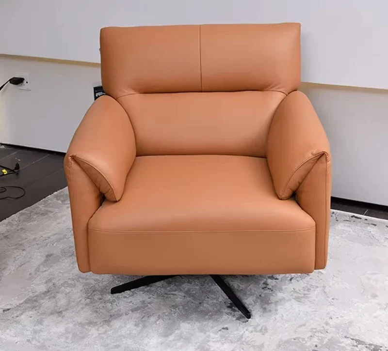 

A A Customized Color Living Room Genuine Leather Accent Lounge Sofa Chair for Sitting Room
