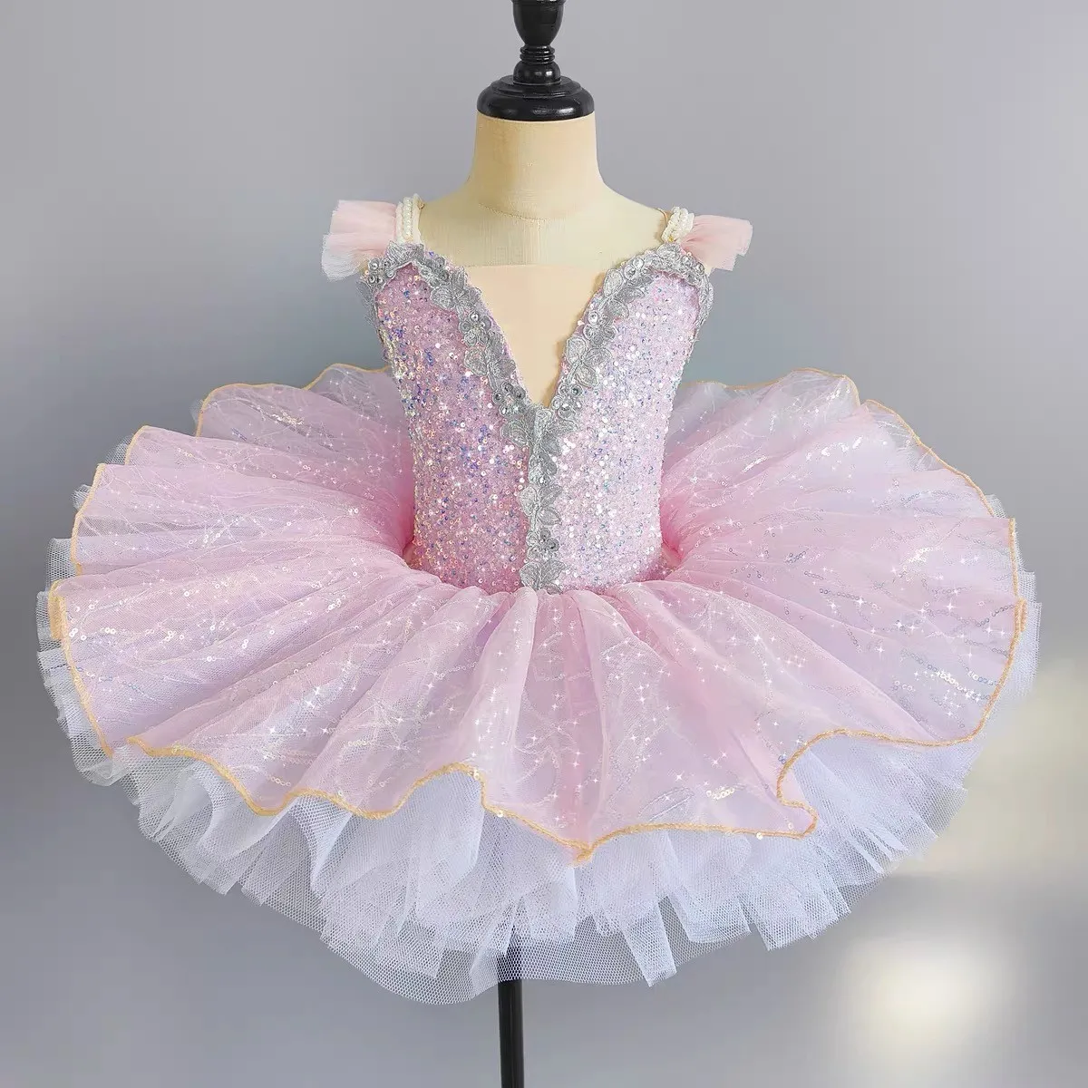 Professional Ballet Tutu For Girls Kids Classic Costum Size Ballerina Leotard And Tutu Skirt Adult Women Dance Performance Dress