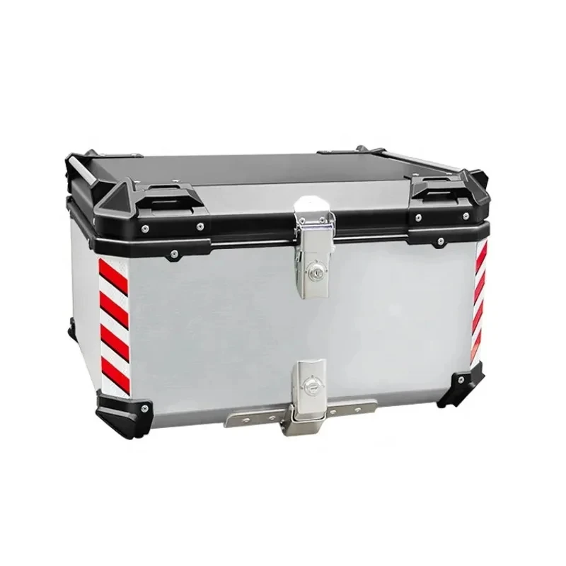 Factory Hot Selling 85L Silver+Black F2-MOTO Motorbike Delivery Box Aluminium Topbox