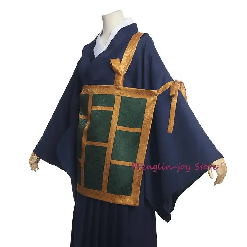 Anime Jujutsu Kaisen Geto Suguru Cosplay Kostüm Perücke schwarz chinesischen Stil Soutane Uniform Robe Mann Frau Halloween Karneval Anzug