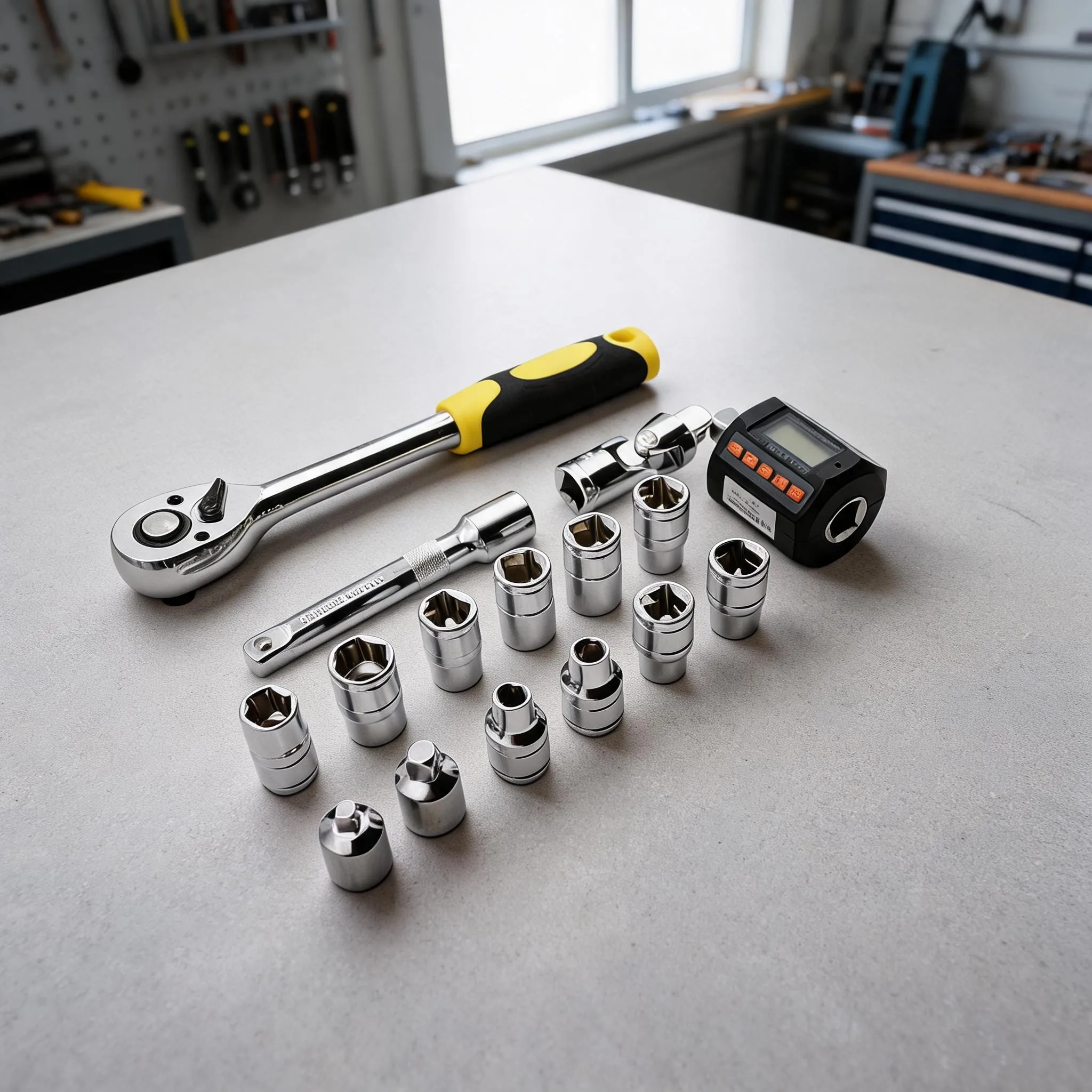 Digital Torque Wrench Set 3-200Nm High Accuracy Meter With Socket Kit For Auto Car Motorcycle Truck Engine Repair Tool