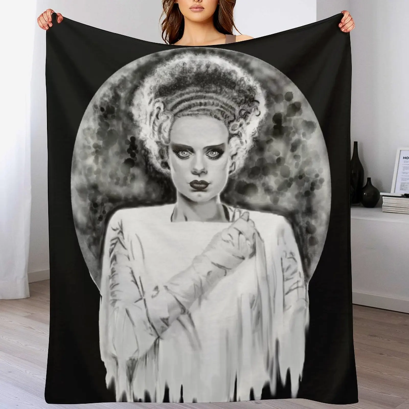 

Frankenstein's Bride Throw Blanket Plush Luxury St Thin Blankets