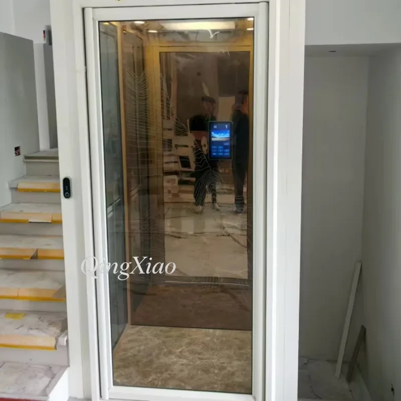 Ascenseur de villa compact sans machine room, 2 à 5 étages, pour usage résidentiel et personnel en intérieur