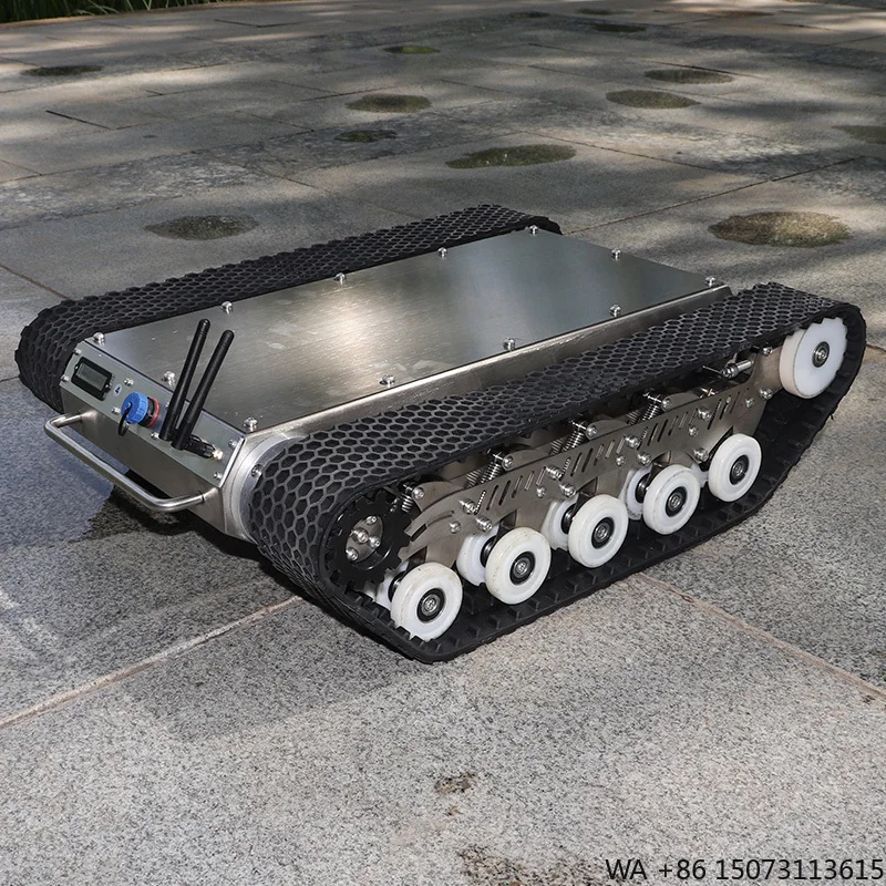 Waterproof IP65 Construction Platform Can Use Solar Panel, RC Remote Control Robotic Chassis for Cleaning