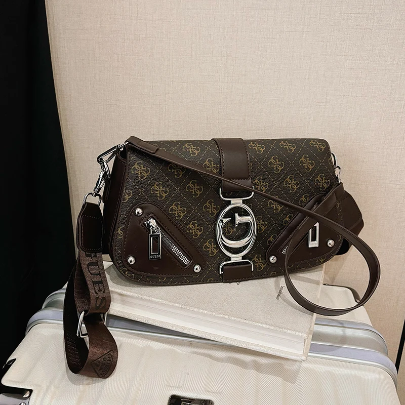 حقيبة كتف جلدية أنيقة للنساء حقيبة يد كروس مصممة بمحفظة أنيقة للسيدات فاخرة