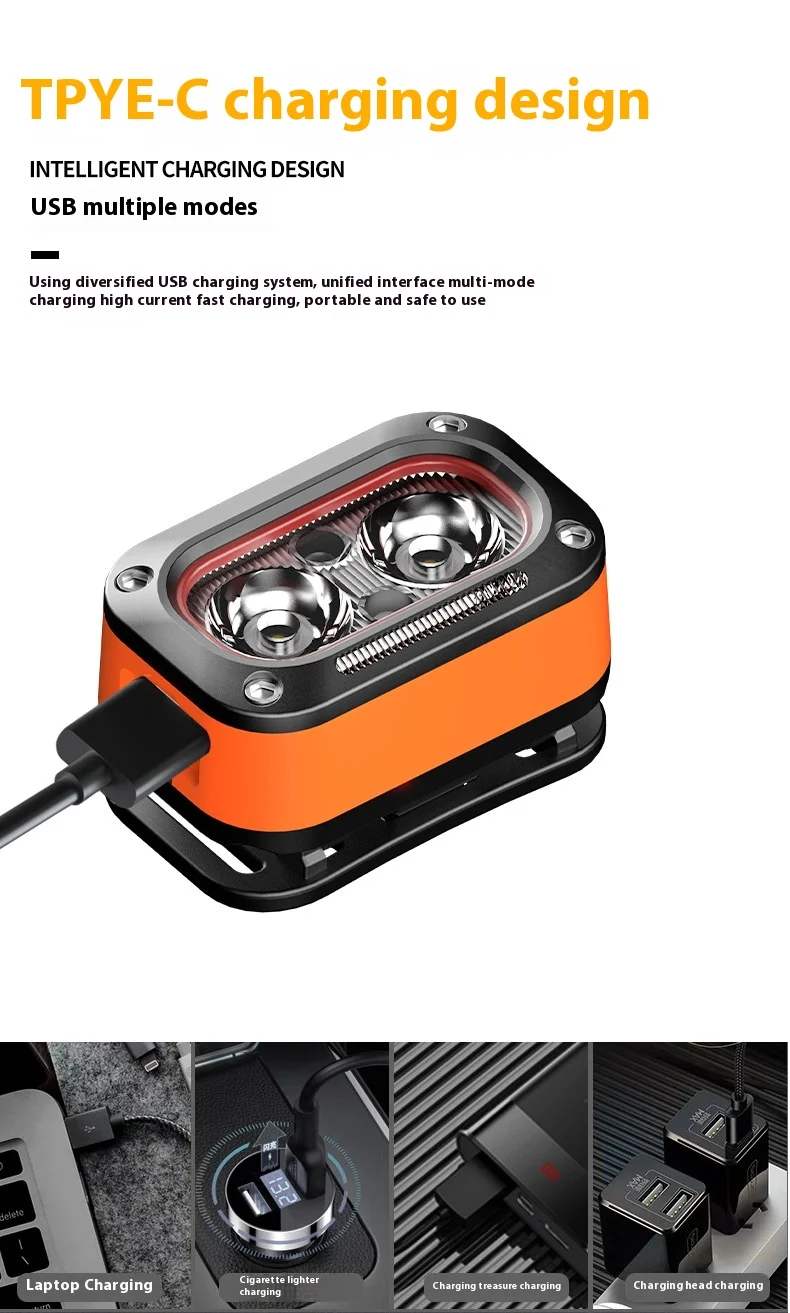 D5 Rechargeable Induction LED Headlamp 2*XPG 3 Light Source Headlight Outdoor Night Run Camping Fishing Head Lamps with Sensor