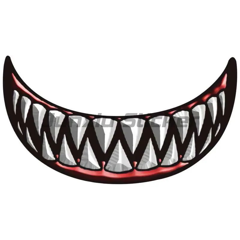 customizable Scary Demon big mouth Teeth Laptop Truck Van Bicycle  Motorcycle Helmet Car Stickers Funny Waterproof Car Bike