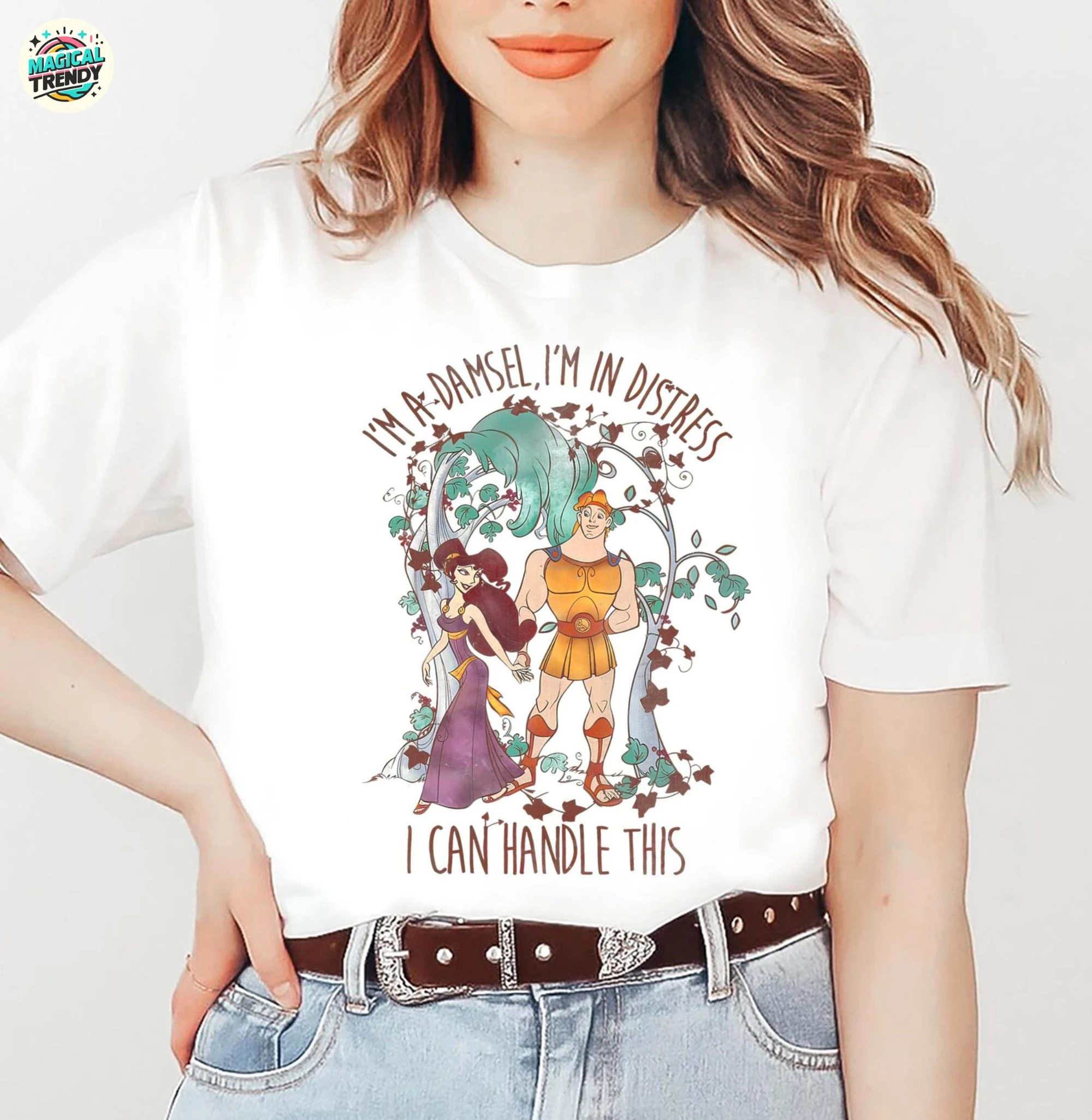 قميص ديزني هرقل، تي شيرت ديزني فاميلي للسفر، مملكة سحرية ممتعة، هرقل ميغ "أنا في مشكلة، يمكنني التعامل مع هذا" تي شيرت