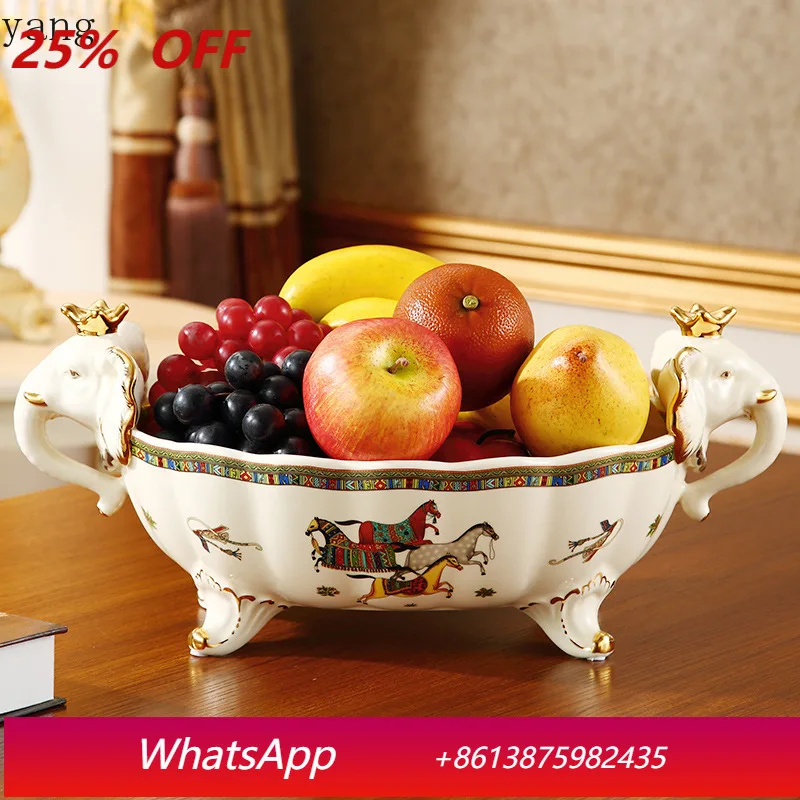 

CX luxury fruit plate creative home retro European fruit plate ceramic decorative fruit basin
